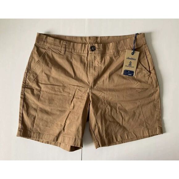 Chubbies The Staples 7"Shorts Men's Sz 32 Khaki Original Twill Elastic Waist NWT - Picture 1 of 6